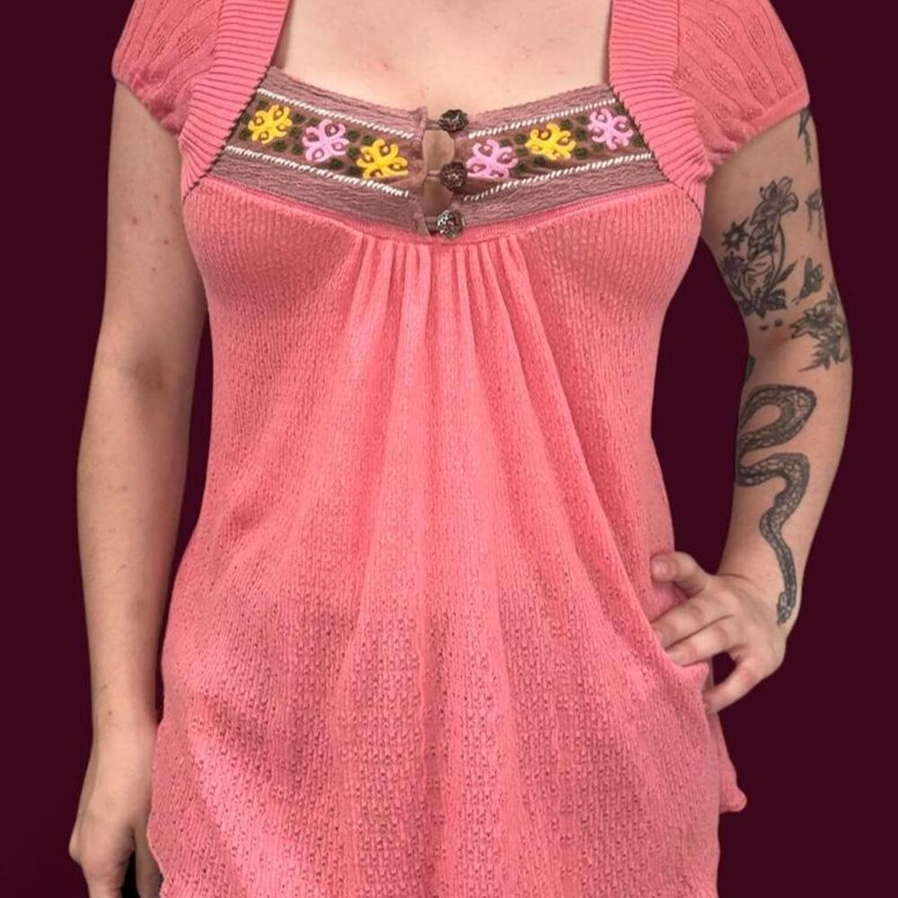 Free-people Women's Pink Blouse